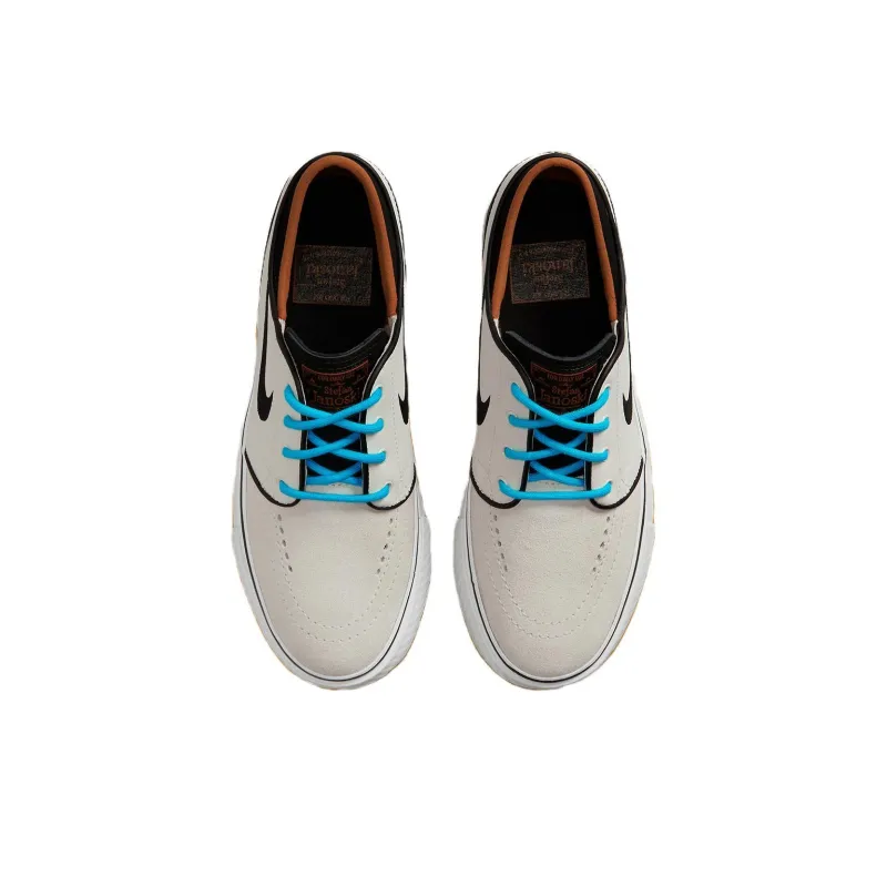 Nike SB Janoski'Olympic' Durable Breathable Low-Top Skateboard Shoes GS White Gray Black-3