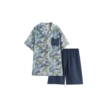 FENTENG Pajama Set Men's Purple Blue