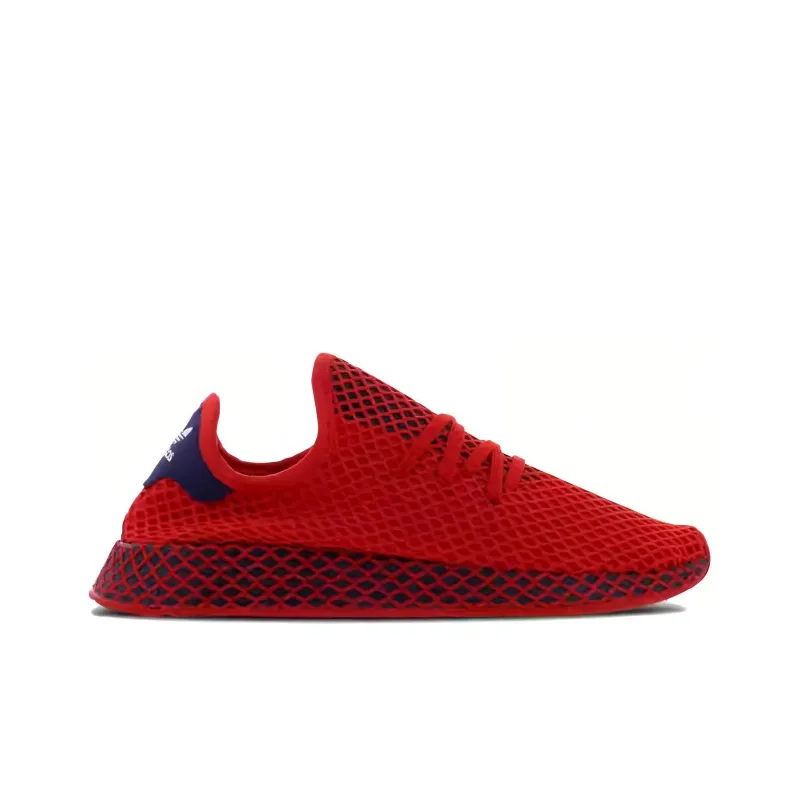 Adidas Originals Deerupt Cushioned Anti Slip And Wear Resistant Lightweight Low Top Casual Shoes Unisex Red-1