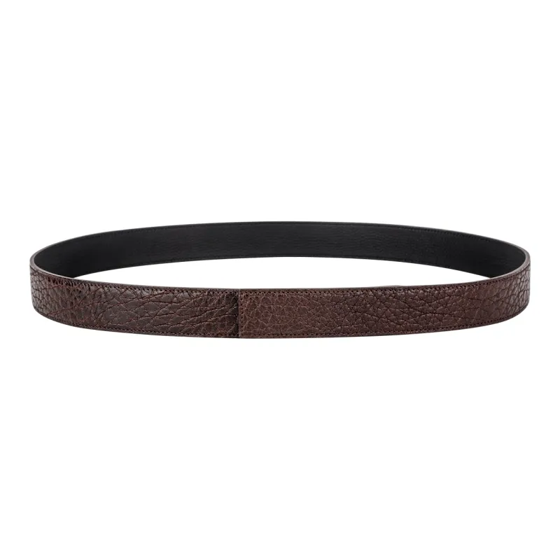 Jaylen Oos Trendy Versatile Wild Cow Leather Textured Top Grain Cow Leather Headless Belt Men's-11