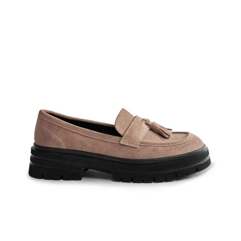 MINNETONKA Loafers Low-Top Women's Milk Tea Beige-1