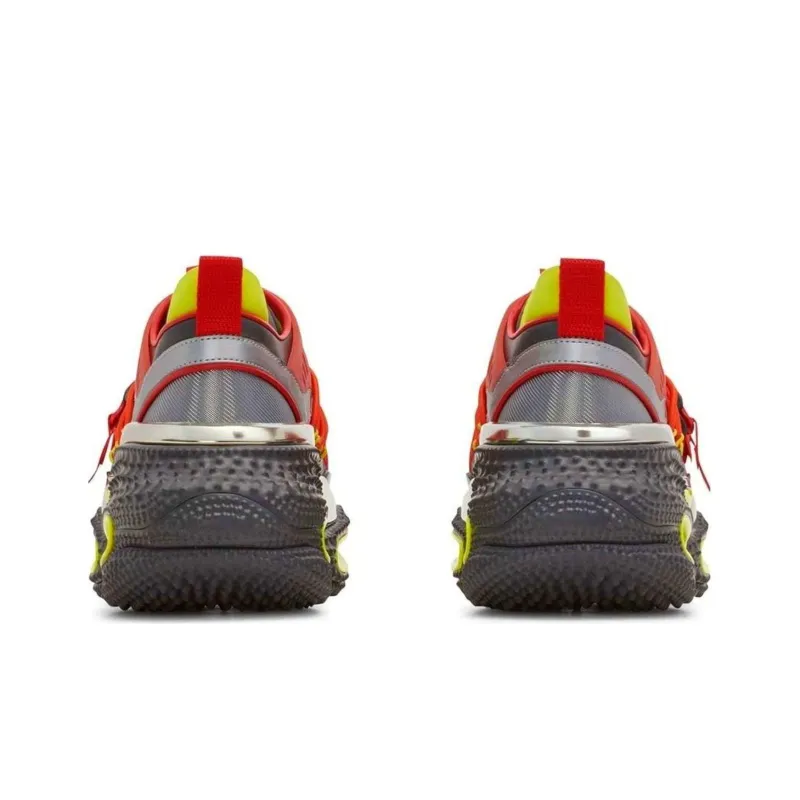BALMAIN Wear-Resistant Coverage Low-Top Casual Shoes Men's Black Red-4