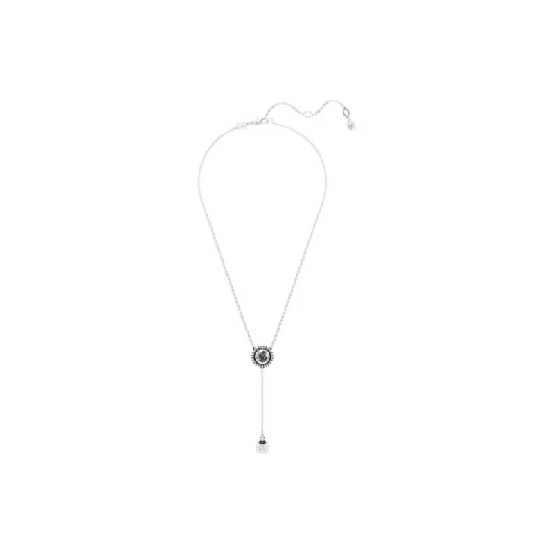 Swarovski Cubic Zirconia Rhodium-Plated Faux Crystal Faux Pearl Necklaces Women's Silver-1