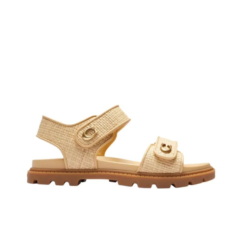 COACH Brynn Beach Sandals Women's Yellow-1