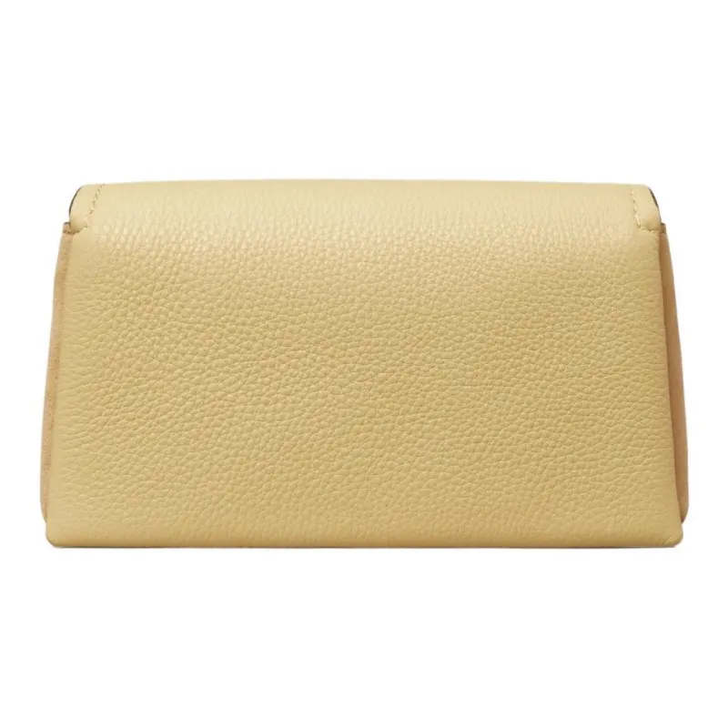 TORY BURCH Litchi Grain Leather With Suede Crossbody Bag, Shoulder Bag Women's Beige-2