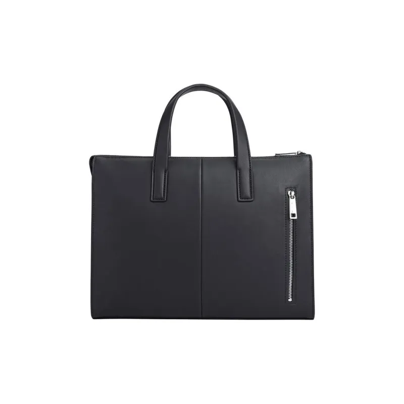 Chrisdien Deny Crocodile Leather Laptop Bag Handbag Tubas Men's Black-3