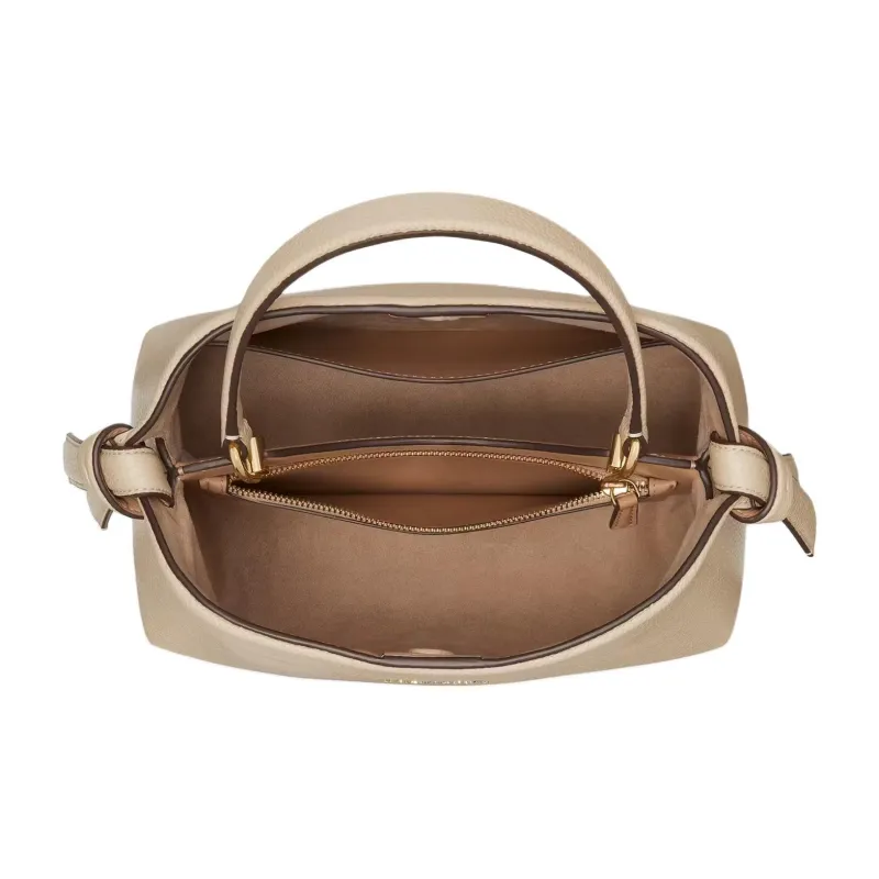 Kate Spade Knott Litchi Grain Leather Shoulder Bag Crossbody Bag Handbag Medium Size Women's Taupe-3