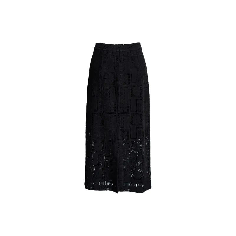 ROEYSHOUSE Casual Long Skirts Women's Black-1