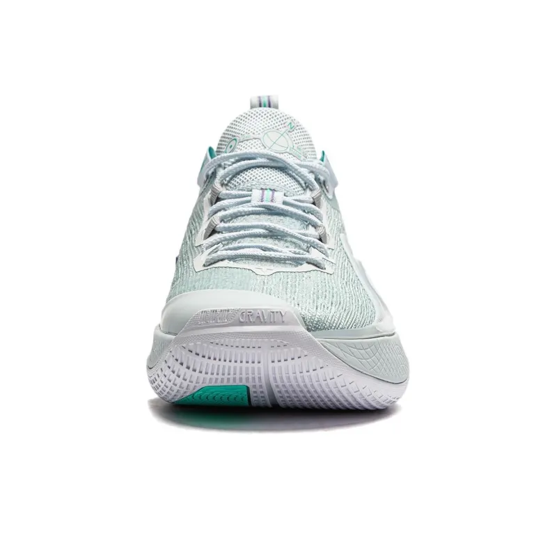LiNing Shadow 5 V2 Cushioning Anti Slip Wear Resistant Breathability Low Top Basketball Shoes Men's Light Blue White-4