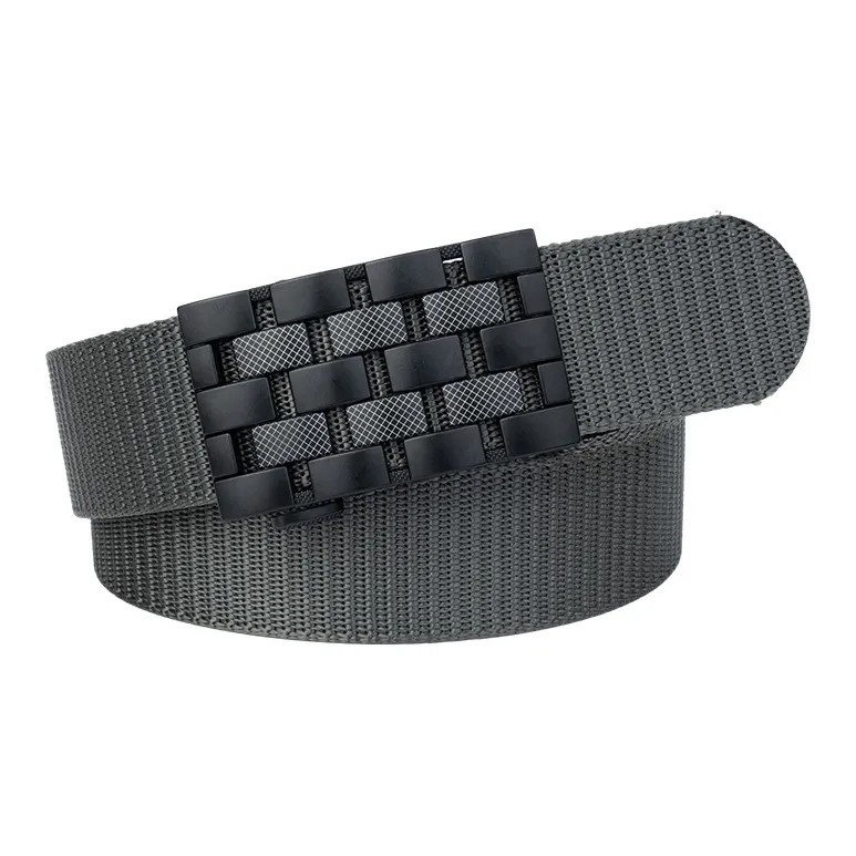 NINE NAIL 9 Section Stud Mesh With Adjustable Buckle Nylon Canvas Men's Belt Men's Width  3.5cm-6