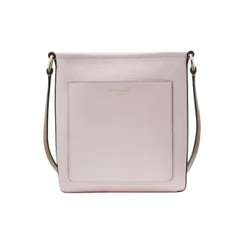 Kate Spade Litchi Grain Leather Shoulder Bag, Crossbody Bag Women's Shimmery Pink Multicolor