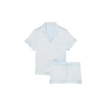 Victoria's Secret Satin Short Pajama Set/Ballad Blue Pajama Set Men's Light Aqua Blue