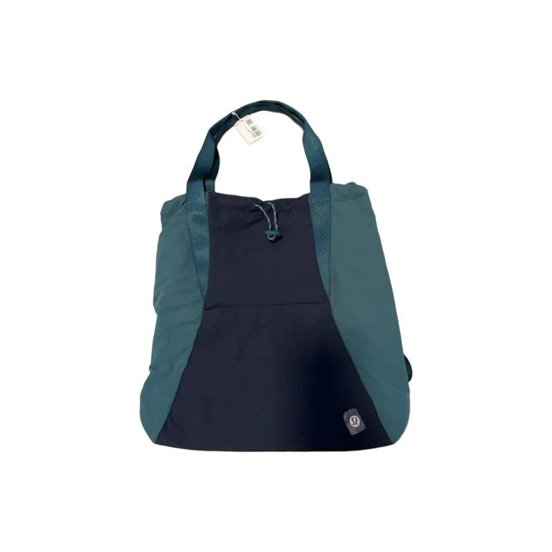 Lululemon Nylon Tote Bag Shopping Bag Backpack Handbag Shoulder Bag Regular Women's Green Jasper With Marine Blue-1