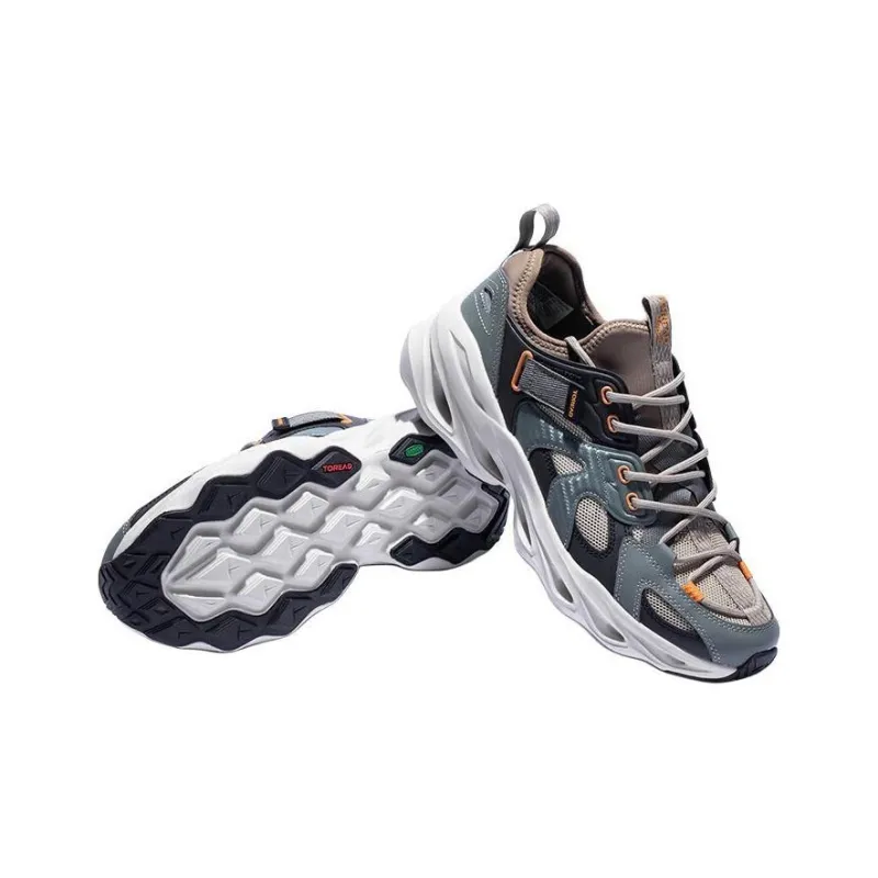 TOREAD Slip Resistant And Breathable Low Top Hiking Shoes Men's Brown Gray Black-4