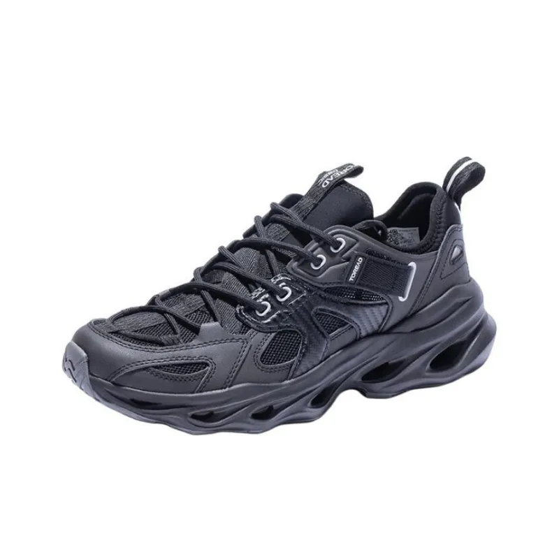 TOREAD Slip Resistant And Breathable Low Top Hiking Shoes Men's Black-1