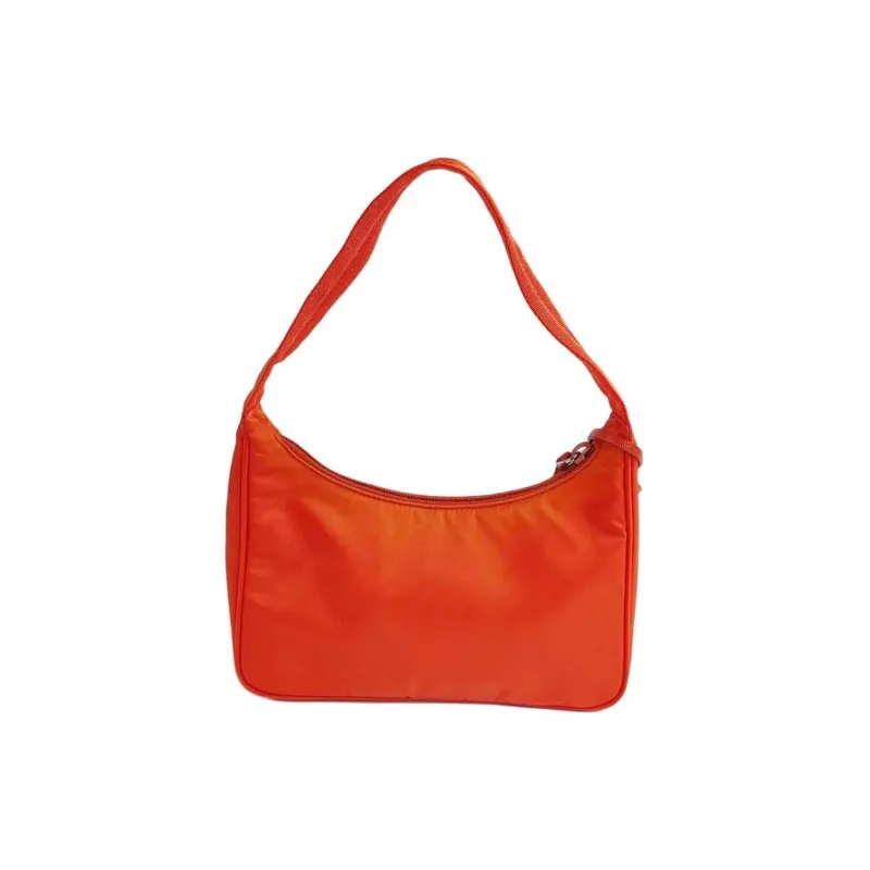 PRADA Re-Edition Recycled Nylon One Shoulder Handbags Mini Women's Orange-2
