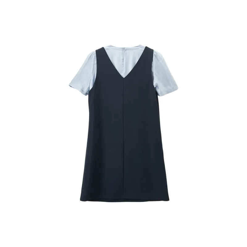 XIANGYING Skirt Set Women's Navy Blue-1