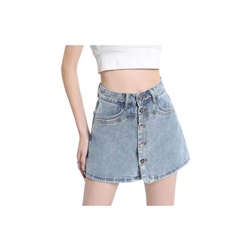 ZAZN Denim Short Skirts Women's-1