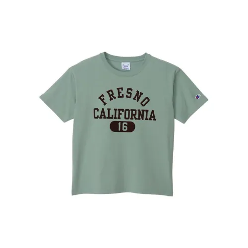 Champion T-Shirts Women's Light Gray Green