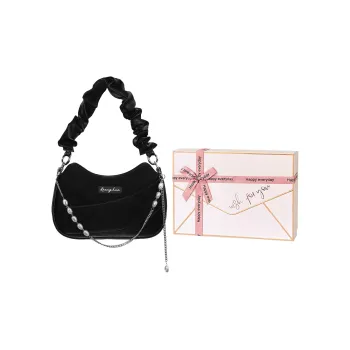 Kenghua Village PU Shoulder Bag, Crossbody Bag, Handbag Regular Women's Black/White/Silver