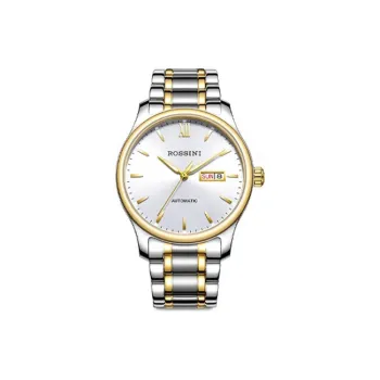 ROSSINI Mechanical Movement Stainless Steel Strap Watch Men's Watches White Dial 5725T01B