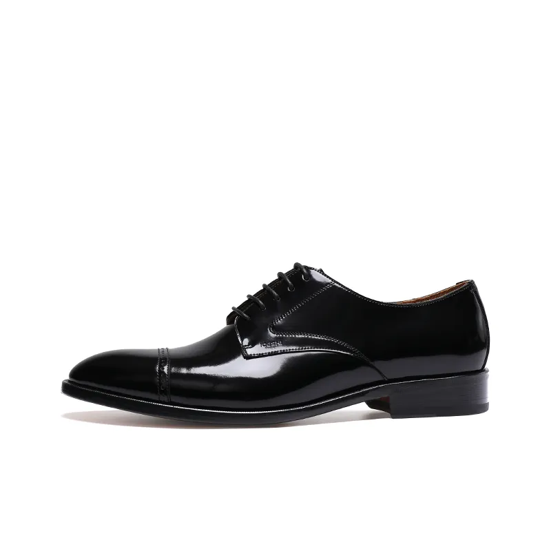 IGESHI Dress Shoes Men Low Top Apricot-0
