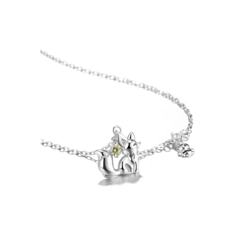 Clect S925 Silver Necklaces Women's Green-2