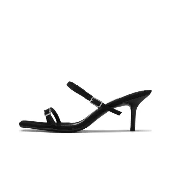 73Hours Slide Slippers Women's Black/Rose Gold/Ecru