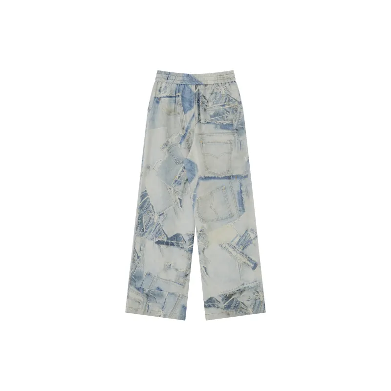 RUNTOTHEFUTURE Casual Pants Women's Frayed Denim-1