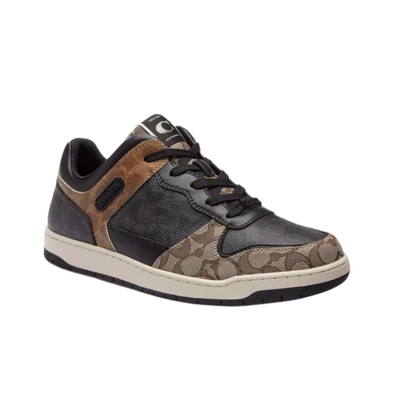 COACH C201 Low Top Skateboard Shoes Men's Black-2