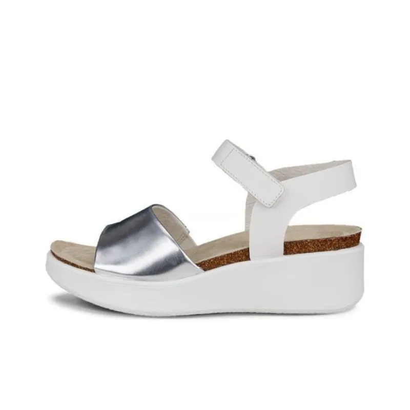 Ecco FLOWT Strap Sandals Women's Silver-0