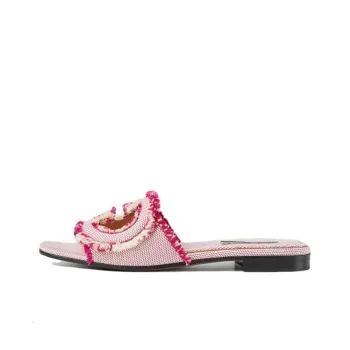 GUCCI Interlocking Slide Slippers Women's Fuchsia