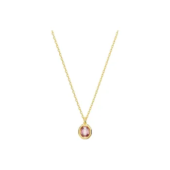 Swarovski Gold Plated Cubic Zirconia Faux Crystal Necklaces Women's Gold