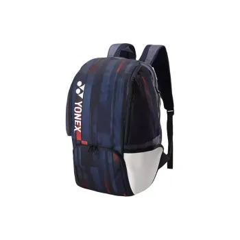 YONEX Fabric With Artificial Leather Backpack Regular Unisex White & Navy Blue & Red