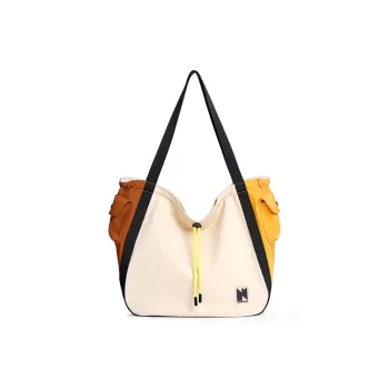 NOXXON Nylon Fabric Shoulder Bag Tote Women's Khaki