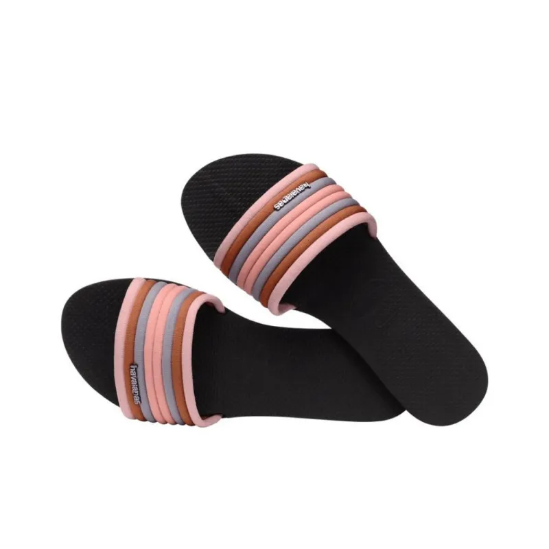 Havaianas Woven Slide Slippers Women's Black-3