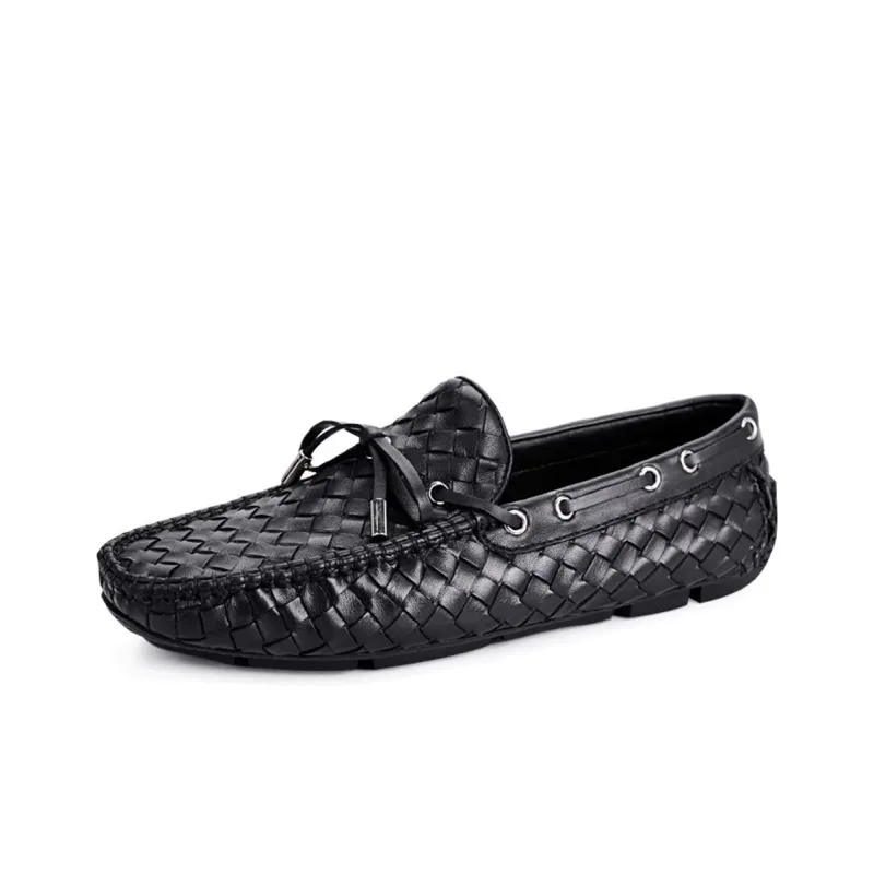 Voguhomme Men's Casual Shoes Men Low Top Black-1