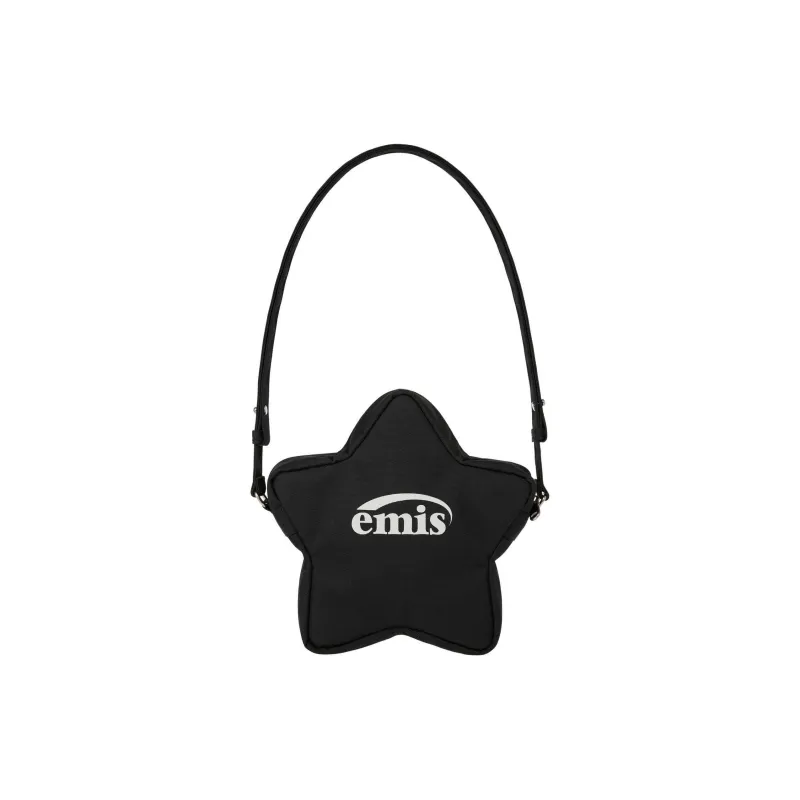 Emis Polyester Stars Bag, Shoulder Bag, Crossbody Bag Regular Unisex Black-0