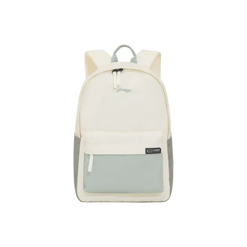 LiNing Polyester Backpack Unisex White Gray-0