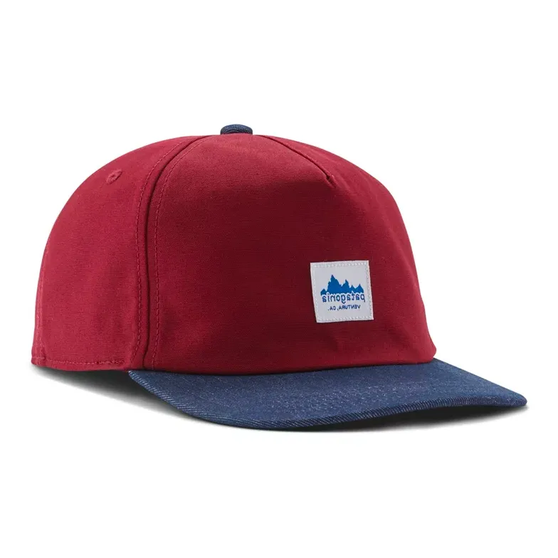 Patagonia Cotton Fabric Elastane Baseball Caps Unisex Red-1