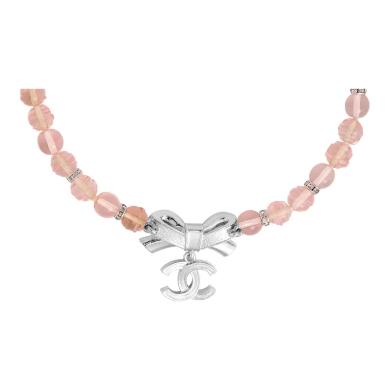 CHANEL Metal Necklaces Women's Pink-1