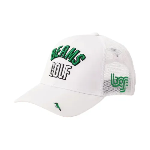 Beams Polyester Baseball Caps Men's White/Gray/Blue