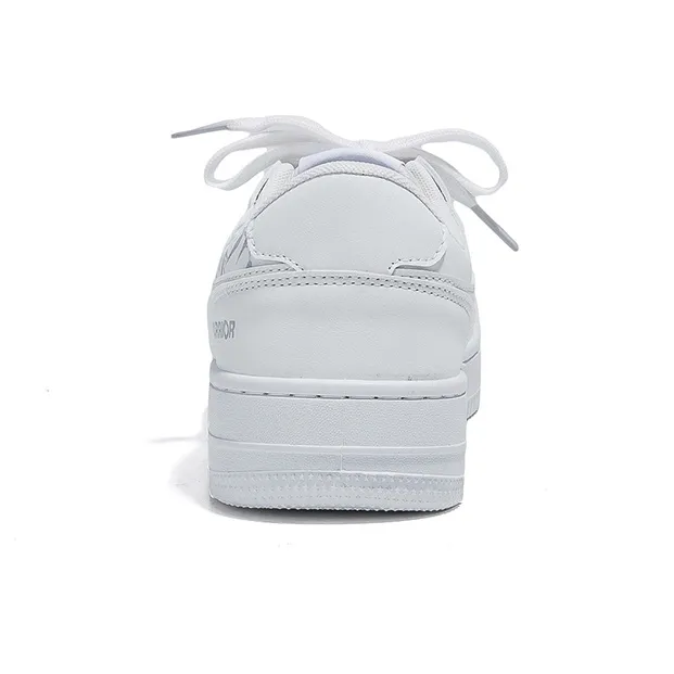 Warrior Low Top Skateboard Shoes Men's White And Grey Bamboo-2