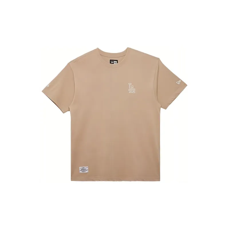 New Era x MLB Skateboard Collection Los Angeles Dodgers T-Shirt Men's Khaki-1