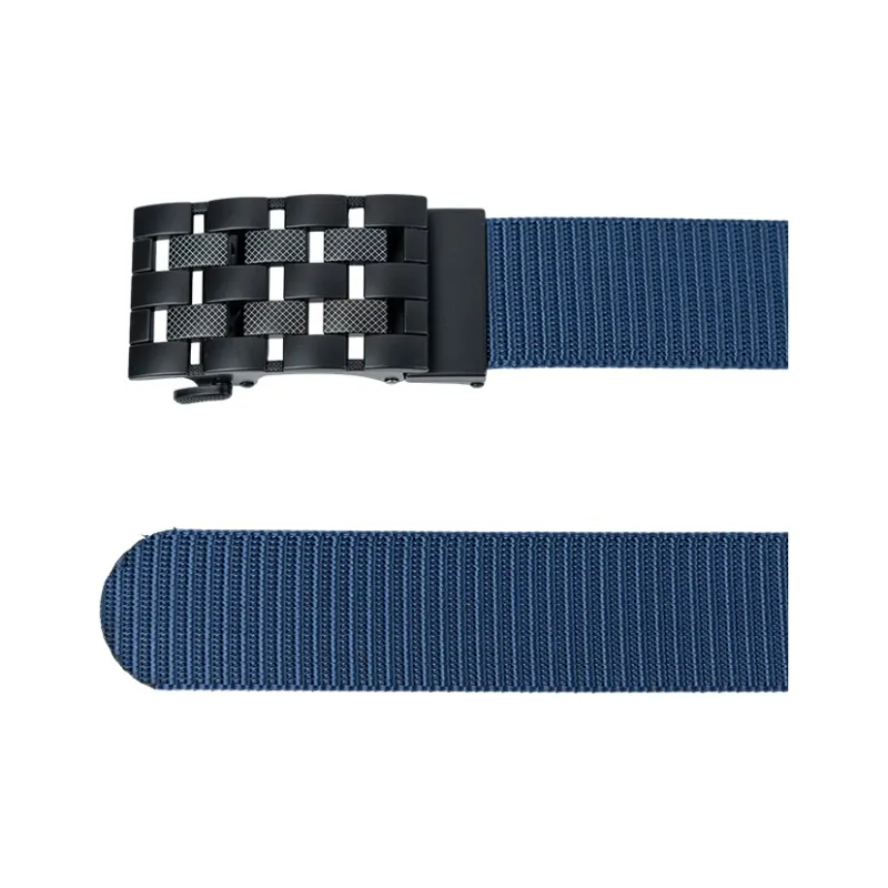 NINE NAIL 9 Section Stud Mesh With Adjustable Buckle Nylon Canvas Men's Belt Men's Width  3.5cm-15