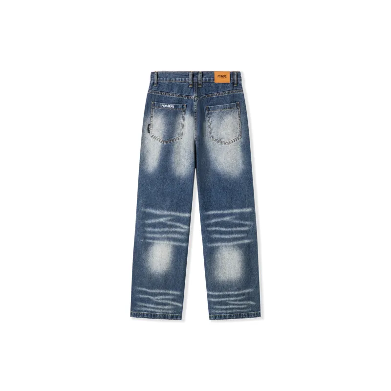 FORHUG Jeans Unisex Washed Blue-1