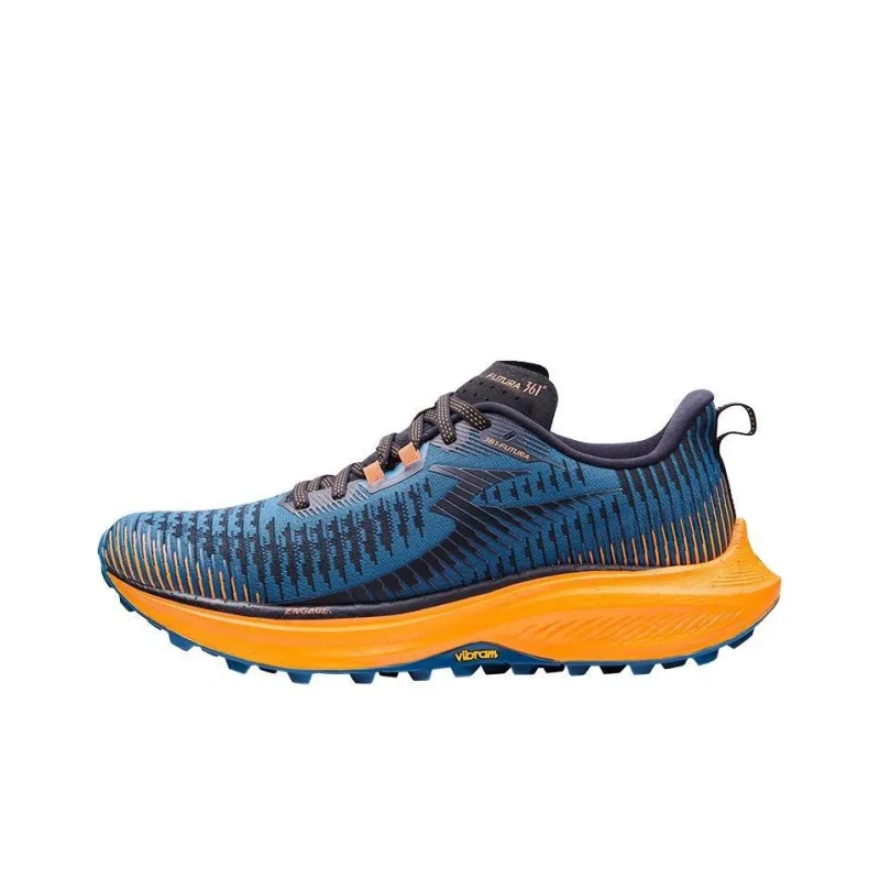 361° Cushioning Wear-Resistant Low-Top Running Shoes Men's Blue Black-0