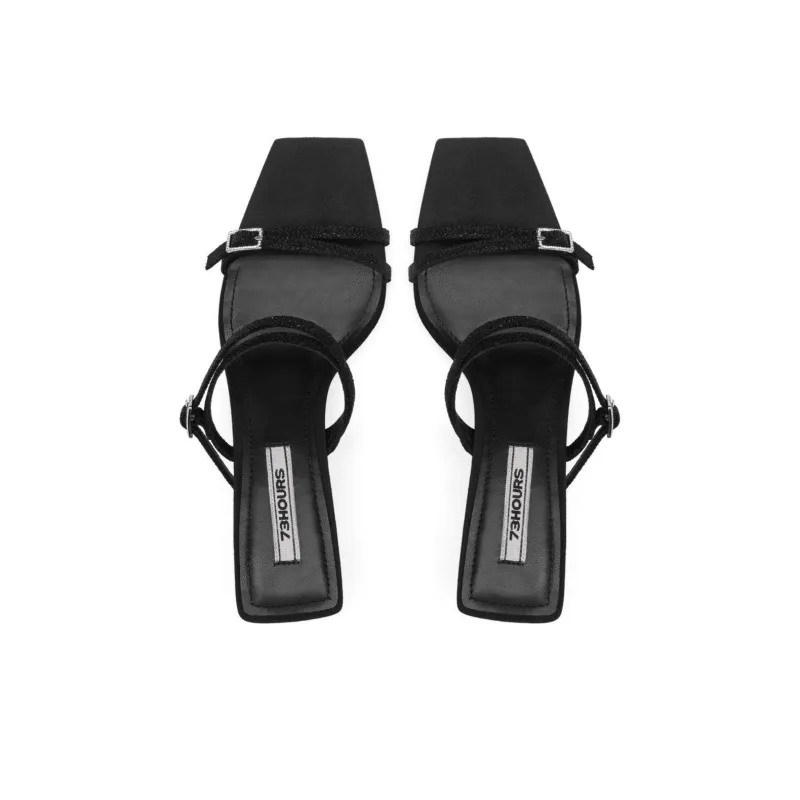 73Hours Slide Slippers Women's Black/Rose Gold/Ecru-4
