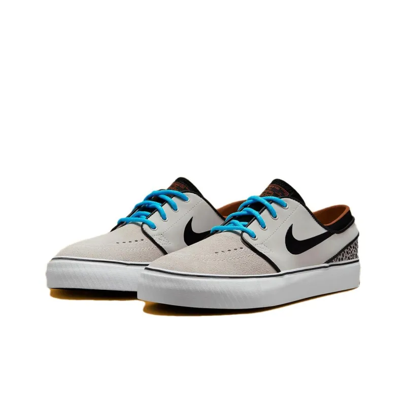 Nike SB Janoski'Olympic' Durable Breathable Low-Top Skateboard Shoes GS White Gray Black-2