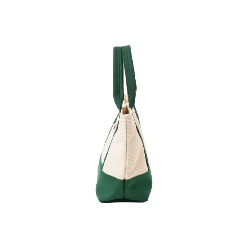 Beams Cotton Handbag Mini Unisex Orange/Green/Yellow-1
